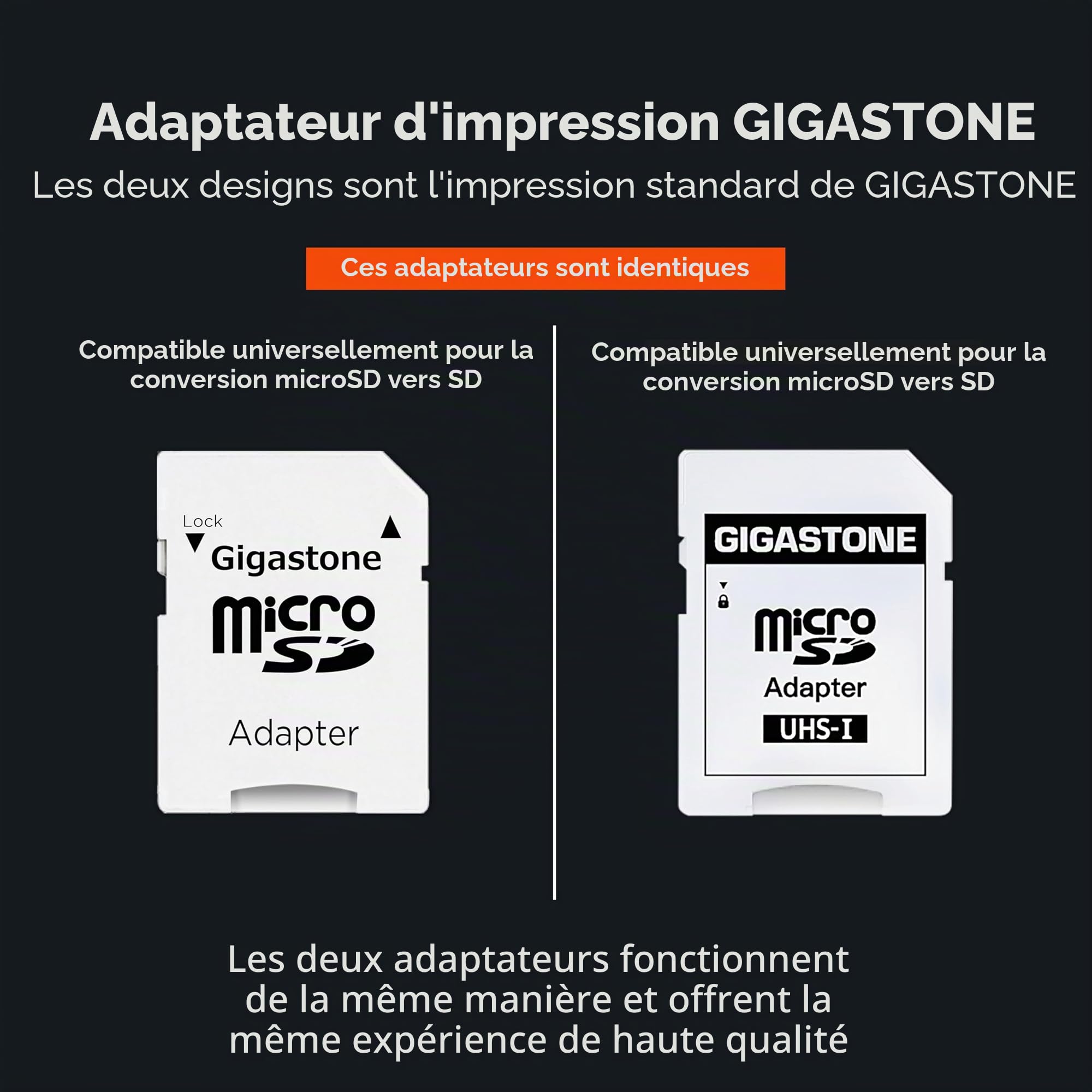 GIGASTONE Carte Mémoire 32 Go Lot de 5 Cartes, Caméra Plus Série, Vitesse allant jusqu'à 90 Mo/s. idéal pour Full HD Video Gopro Drone Caméra, U1 Carte Micro SDHC avec Mini Coque et Adaptateur