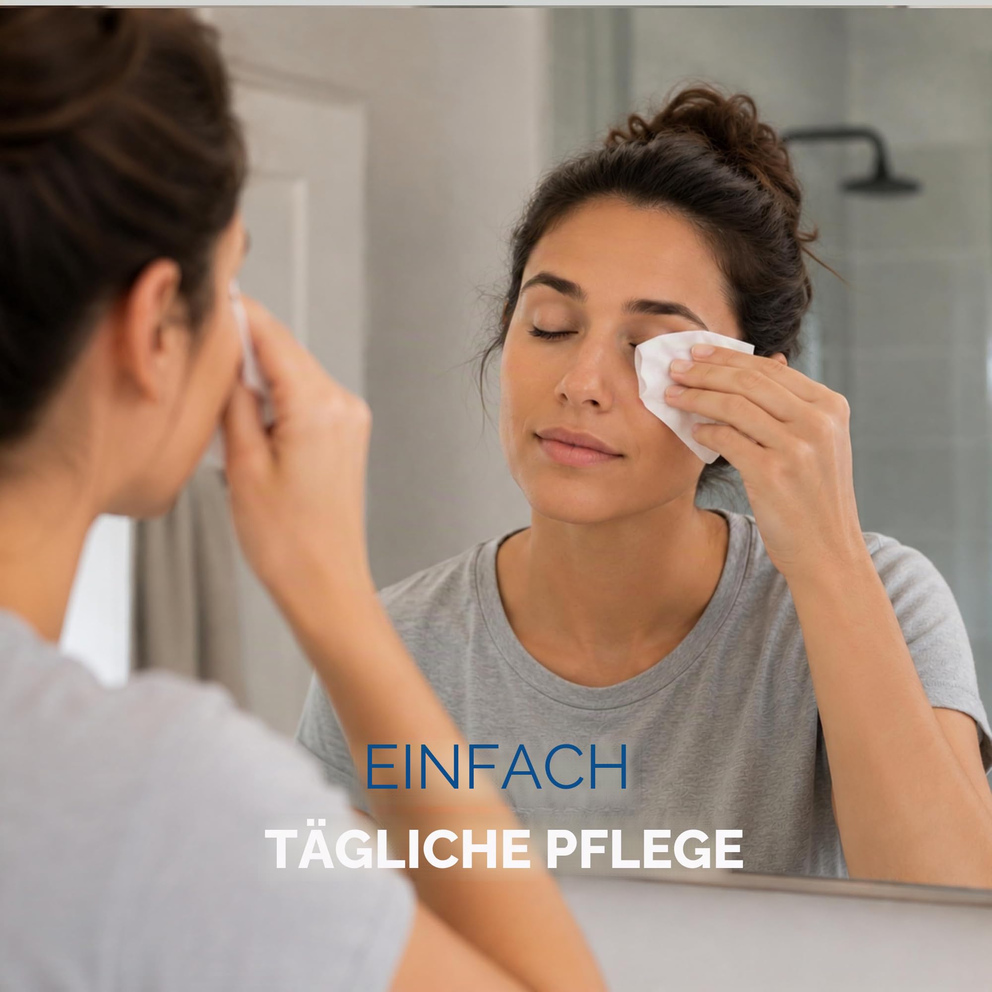 NOVEHA 60 Stück Augenlid- & Wimpernreinigungstücher mit Teebaumöl, Hyaluronsäure, Aloe Vera, Kamille & Grünem Tee – Sanfte Reinigungstücher