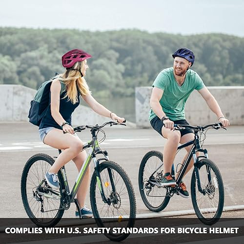 Miniatura 7 de GROTTICO - Casco de bicicleta para adultos, hombres, mujeres con luz - Casco para carretera de montaña con almohadillas de repuesto y visera