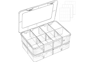 8 Grids Plastic Bead Organizer Boxes, Food Safe Snackle Box