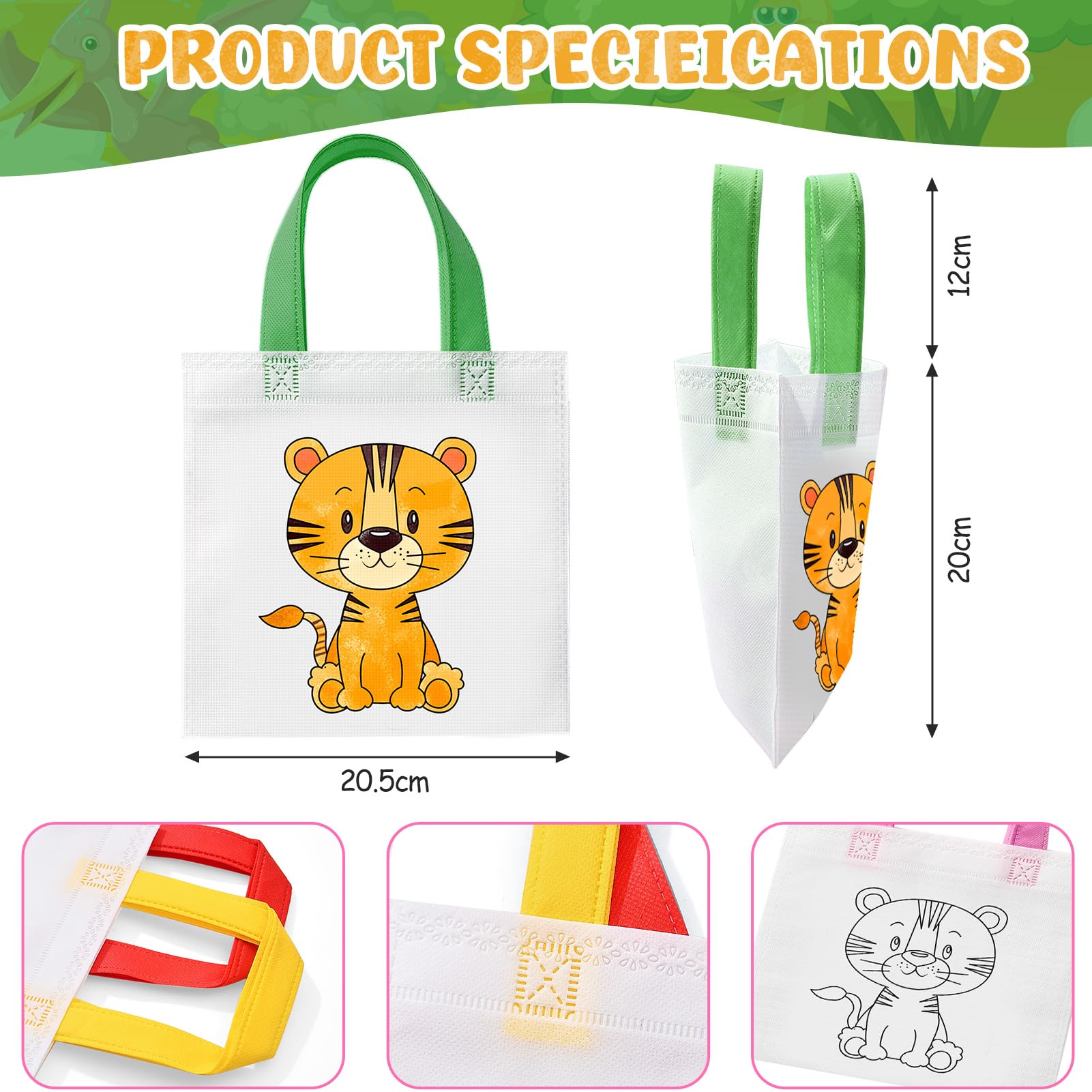 Lot De 12 Sacs Licorne Et Dinosaure à Colorier – Avec Crayons Empilables – Kit Créatif Anniversaire Enfant