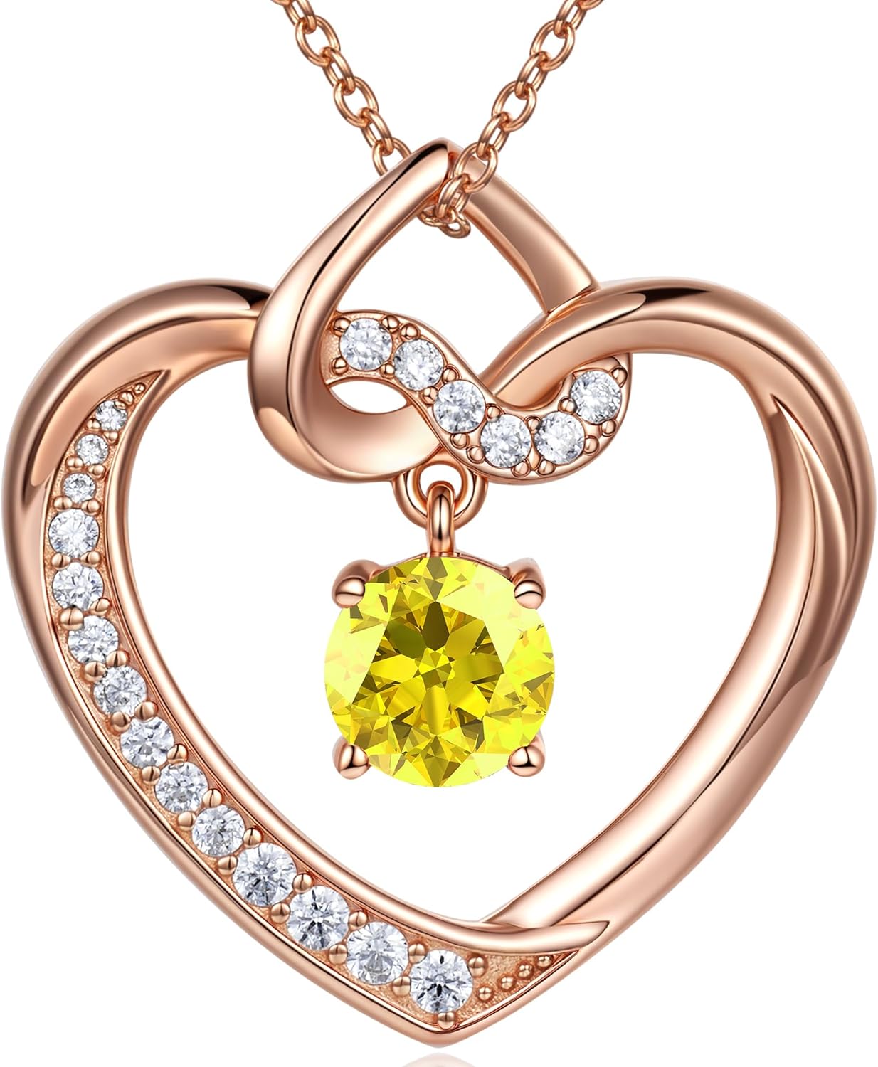 Heart Birthstone Necklaces Gifts for Women Wife, Jewelry for Women Wedding Anniversary Birthday Gifts for Wife Girlfriend Mom Christmas Valentines Gifts S925 Sterling Silver