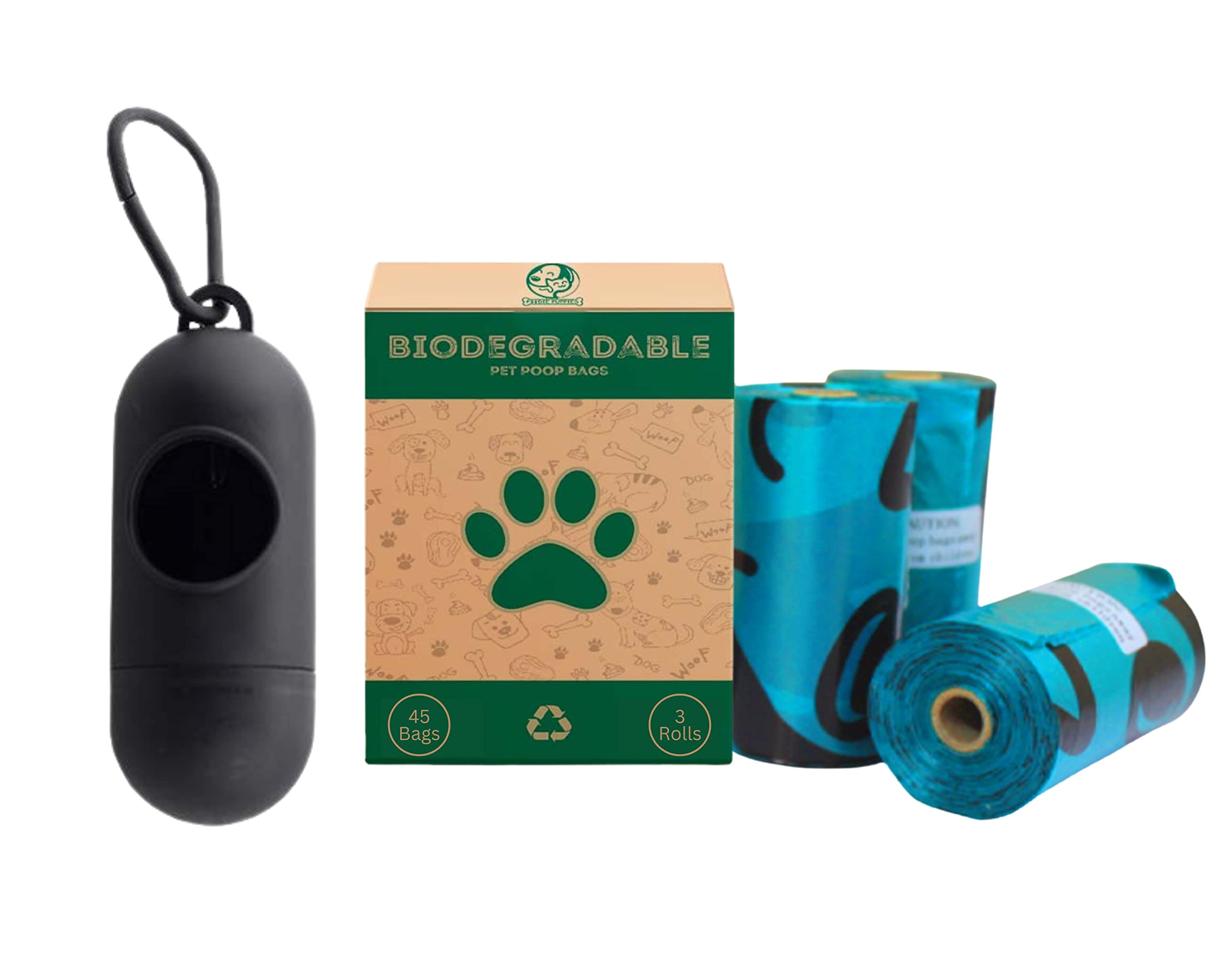 Foodie Puppies Combo of Waste Pick up - Biodegradable Garbage/Waste/Poop Bag with Poop Bag Dispenser with Metal Carabiner Clip | Hands-Free Dispenser Fits Any Pet Leash (Dispenser + 3 PoopBag) (B0BVVFYS4M) Amazon Price History, Amazon Price Tracker