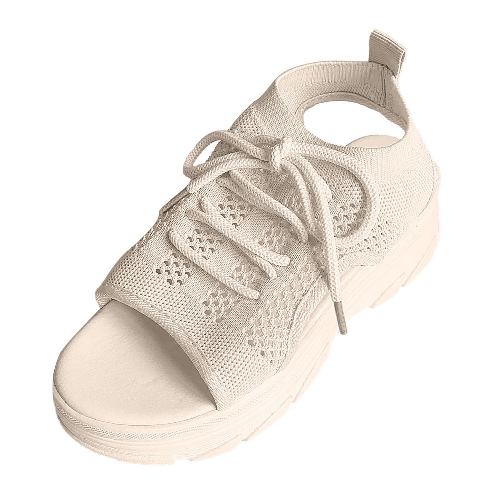 GenerischWomen's Shoes Red Flat Women's Summer Casual Sandals Breathable Slip Platform Wedge Heel Shoes for Beach Yoga Walking Comfortable Lightweight Work Wear Care Women's Shoes
