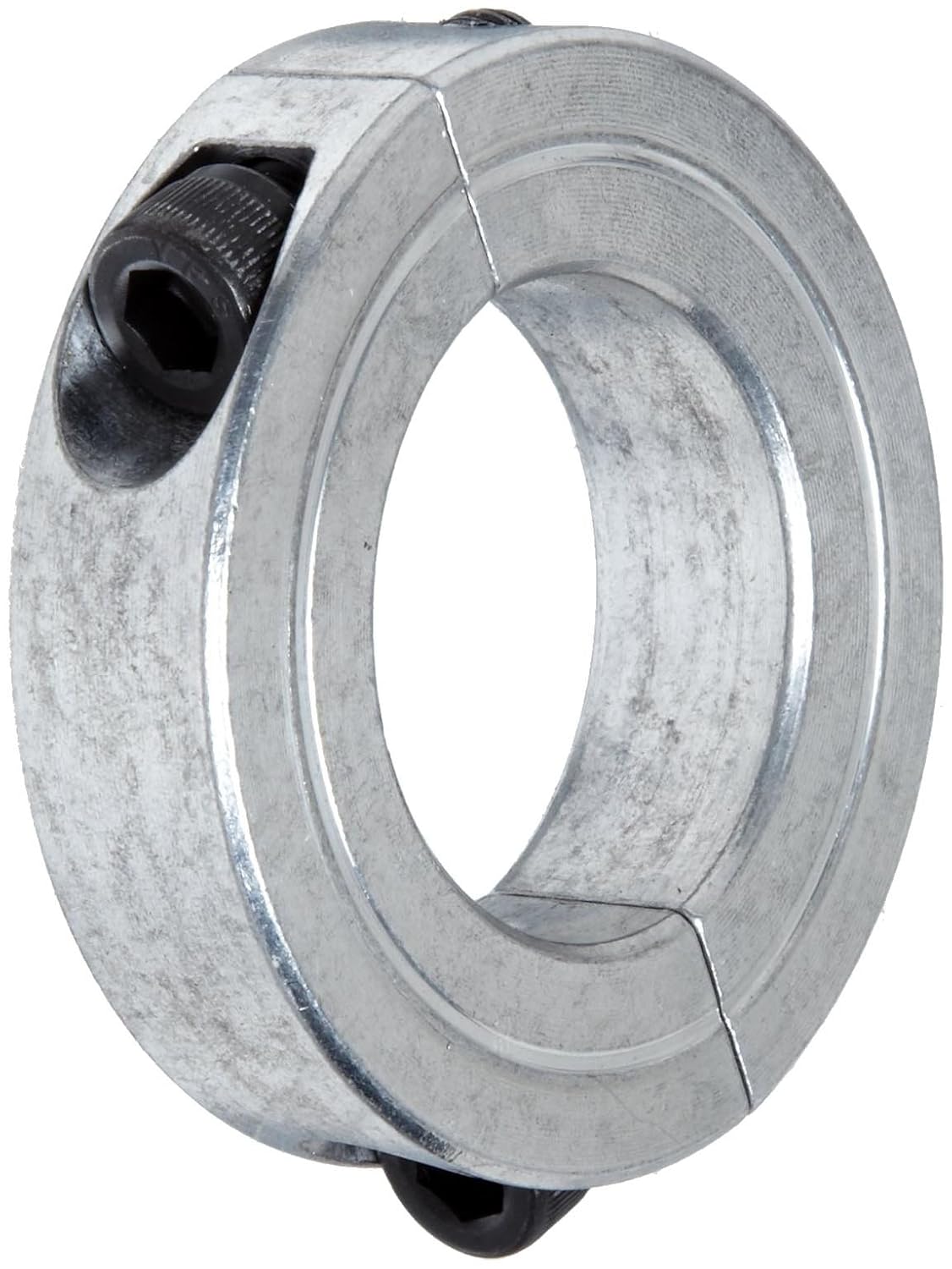 2C-112-A Aluminum Two-Piece Clamping Collar, 1-1/8 Bore Size, 1-7/8 Outside Diameter, 1/4-28 x 3/4 Set Screw