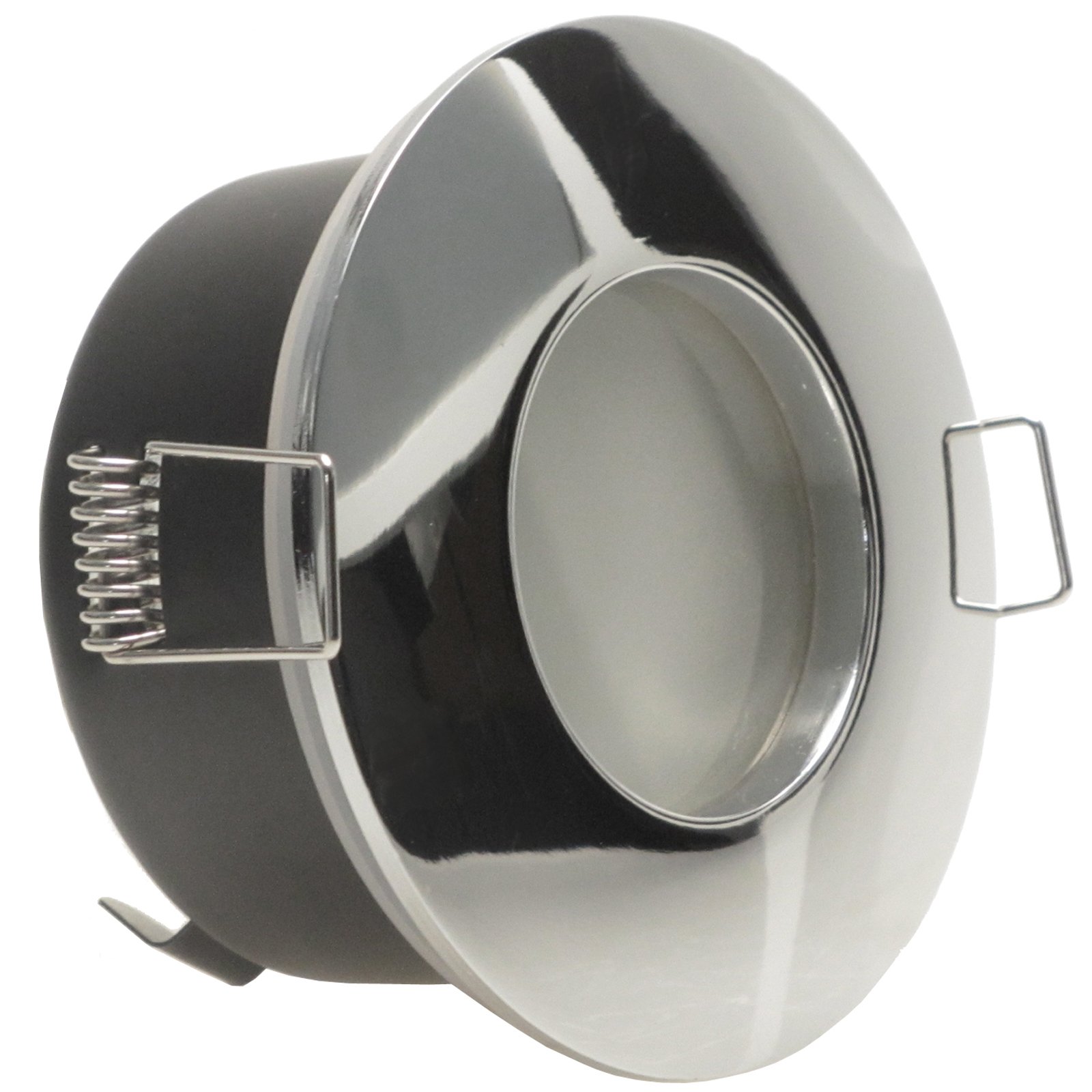 trendlights24 NAU Decken Einbaustrahler flach Chrom IP65 230V 5W 5er Set | Decken Einbauleuchte, rund, ultra flach, Einbautiefe 50 mm, LED Spots, Neutralweiß, 4000k, austauschbar, Bad, außen