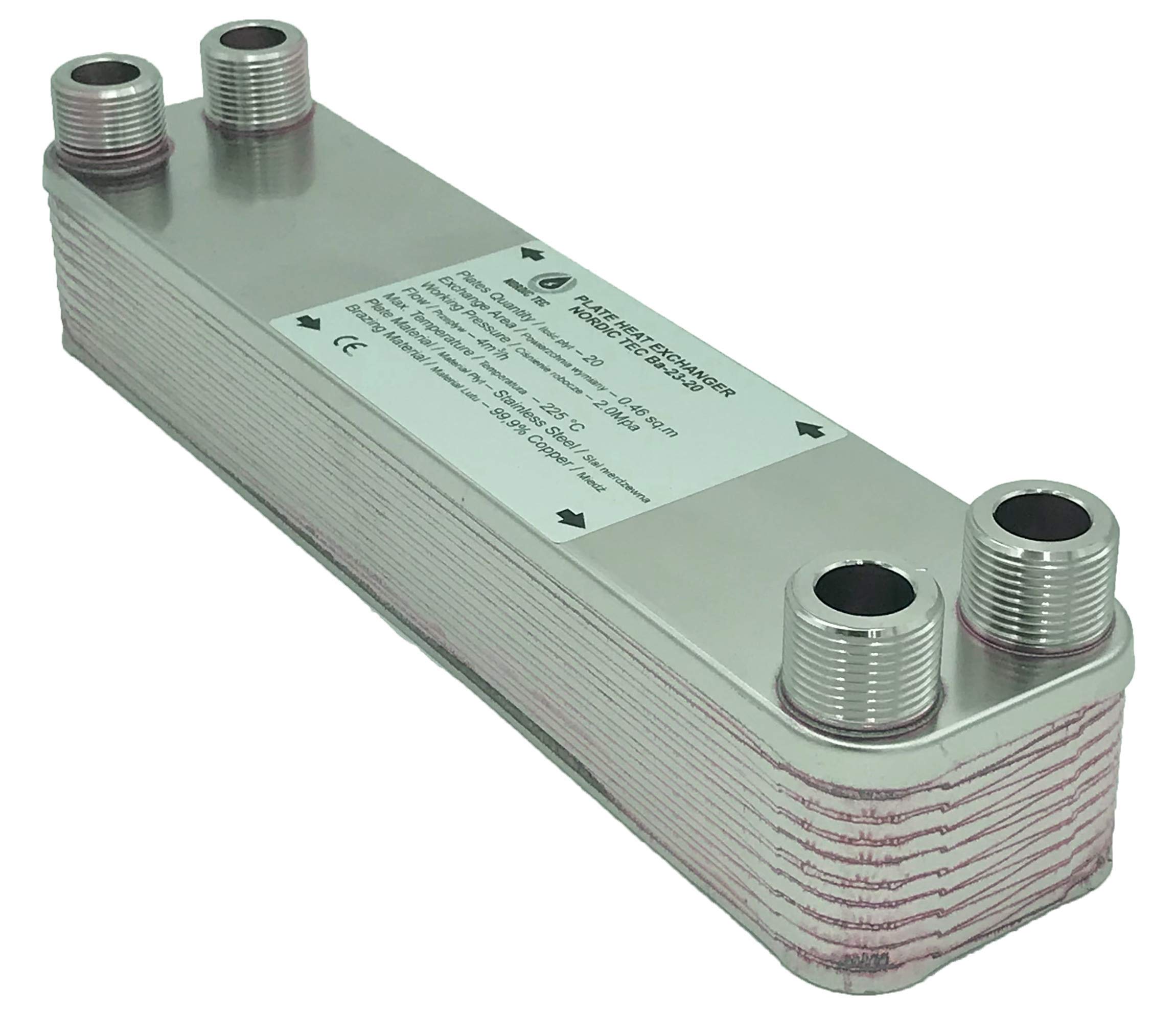 Scambiatore Di Calore Nordic Tec BA-12-20 - In Acciaio Inox 316L, 20 Piastre, 45 KW, Per Impianti Riscaldamento - Foto 10