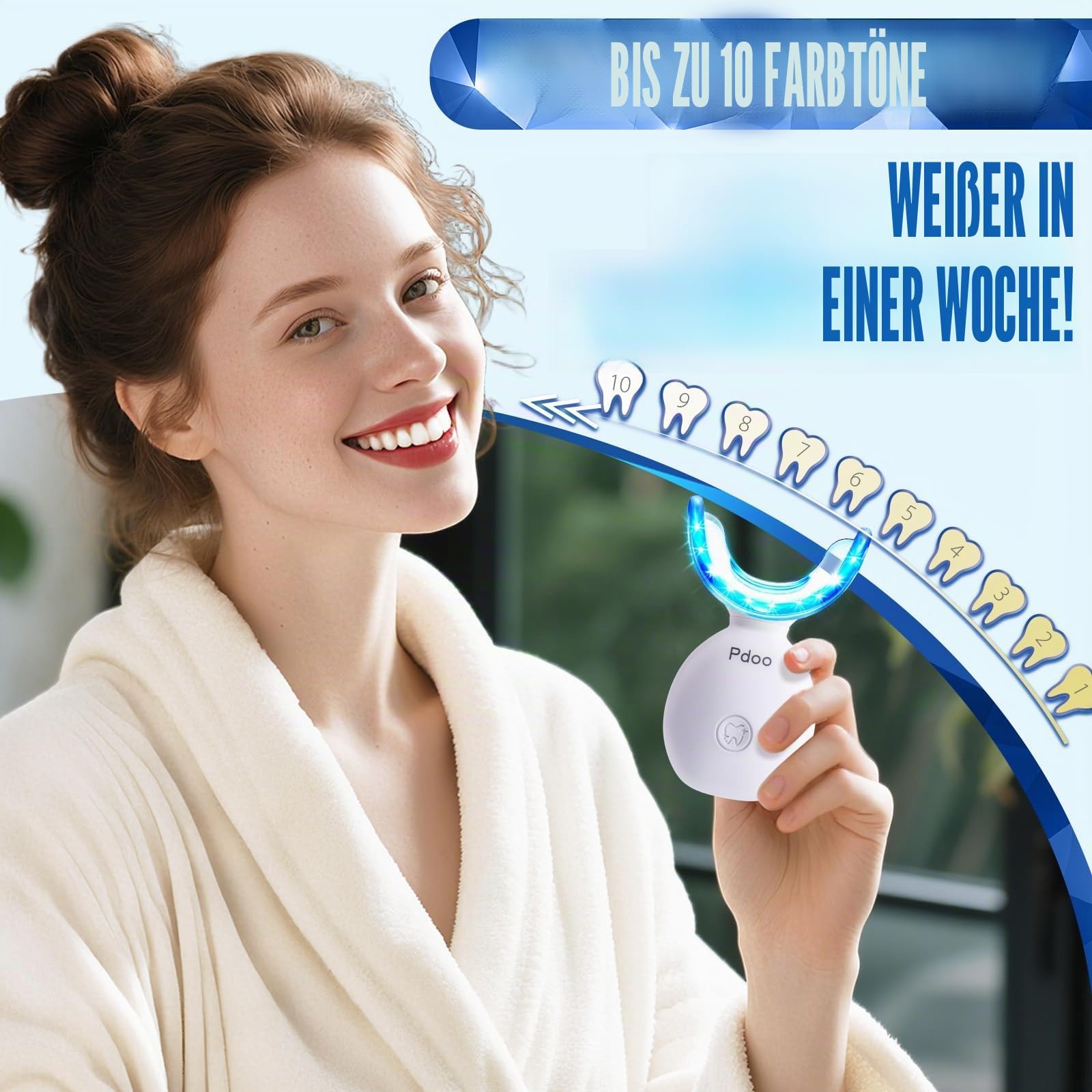 Zestaw do wybielania zębów ze światłem LED zdjęcie 5