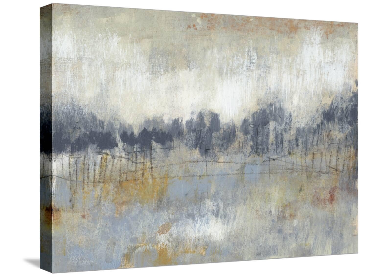 ART.COM Stretched Canvas Print Cool Grey Horizon II by Jennifer Goldberger, 24" x 18"