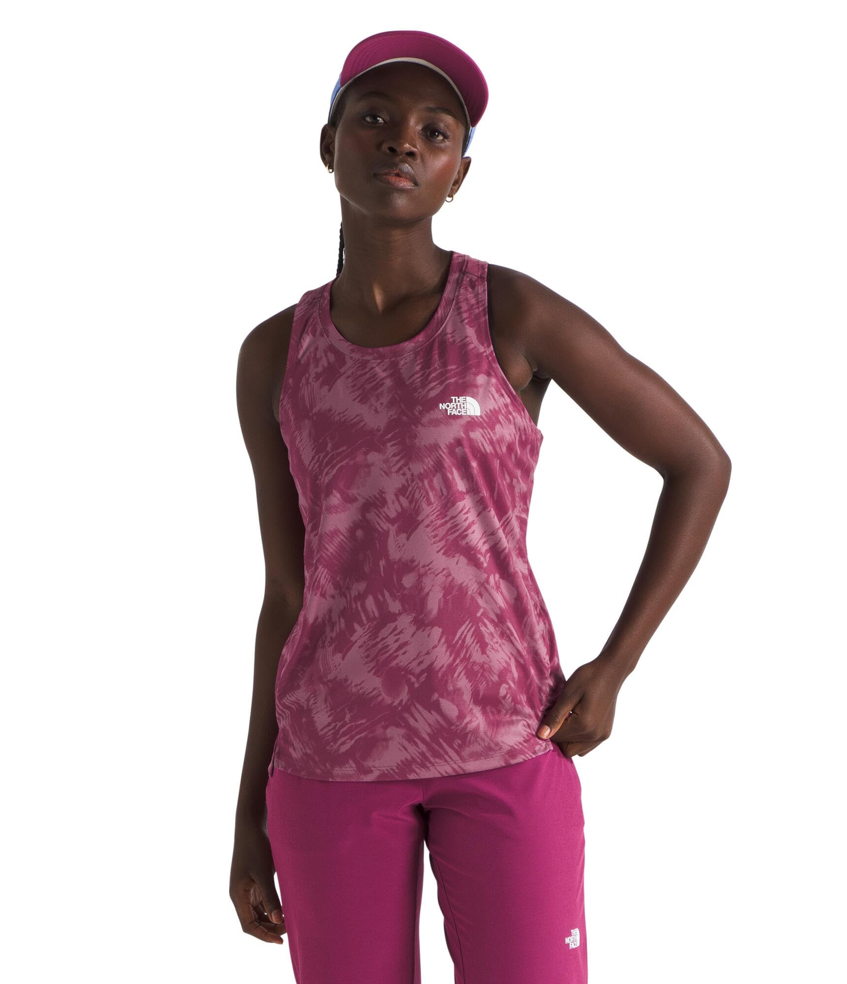 The North Face Women's Flex AOP Tanktop, Cyber Berry Waterfall P, L