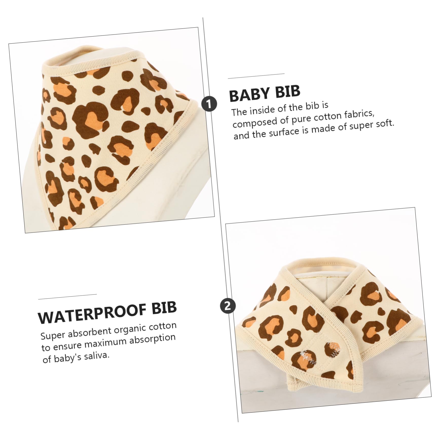 Abaodam 9piezas Baberos Bandana De Algodón Para Bebés Baberos Triangulares Impermeables Para Alimentación y Saliva De Recién Nacidos y Bebés