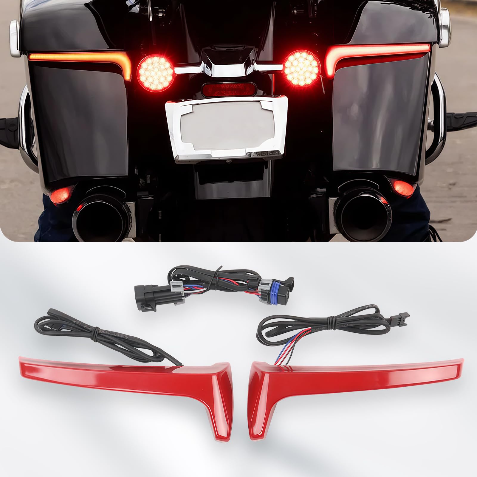 Amazon.com: FWXEOZ Motorcycle Rear Side Saddlebag Tracer LED