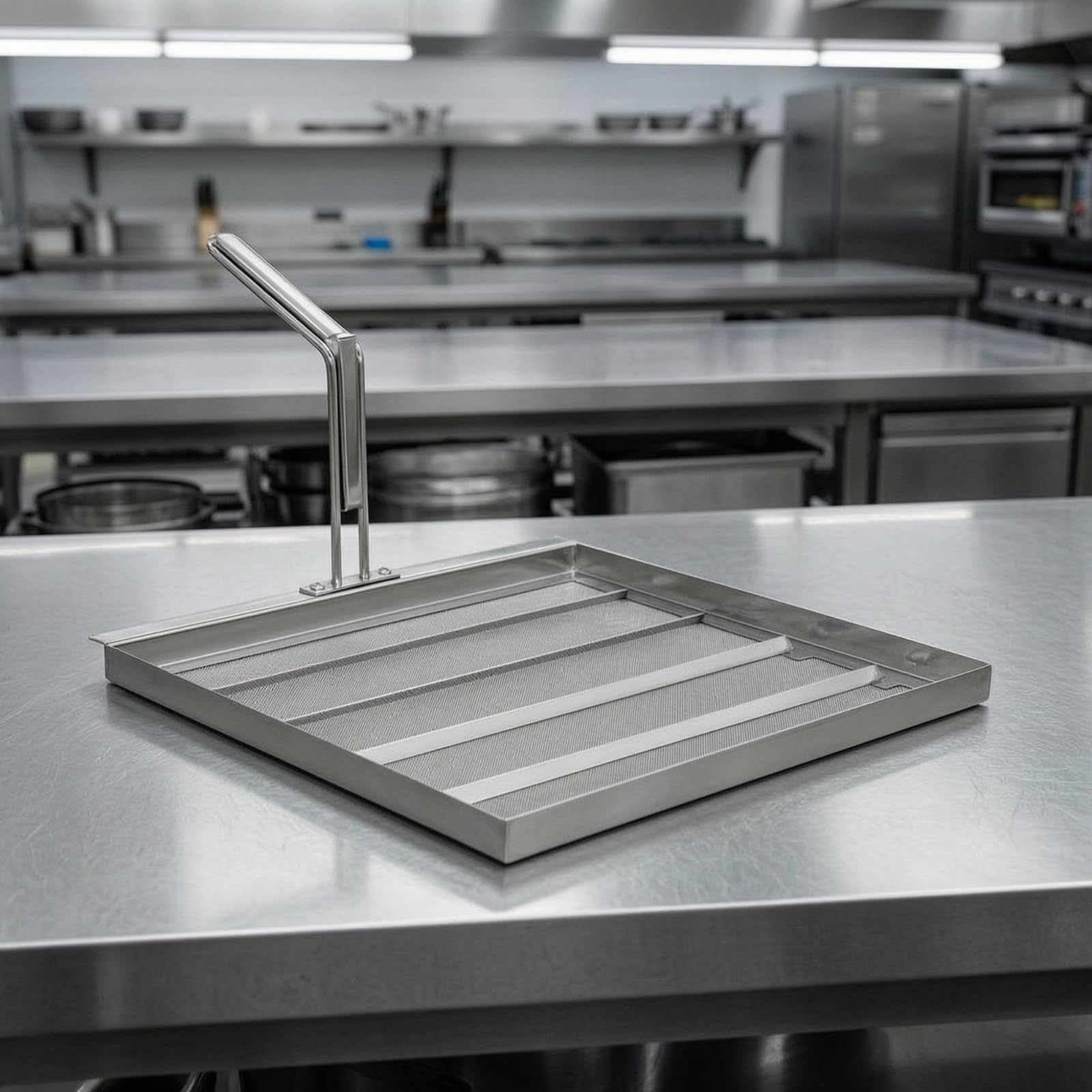 Filtro Freidora Reutilizable Filtro Malla con Mango smontable Comercial Colador para Cocineros