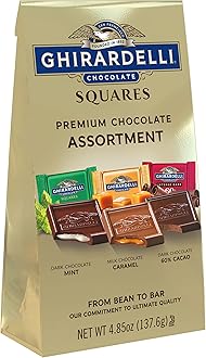 GHIRARDELLI Premium Assorted Chocolate Squares, Chocolate Assortment, 4.85 Oz Bag (Pack of 6)