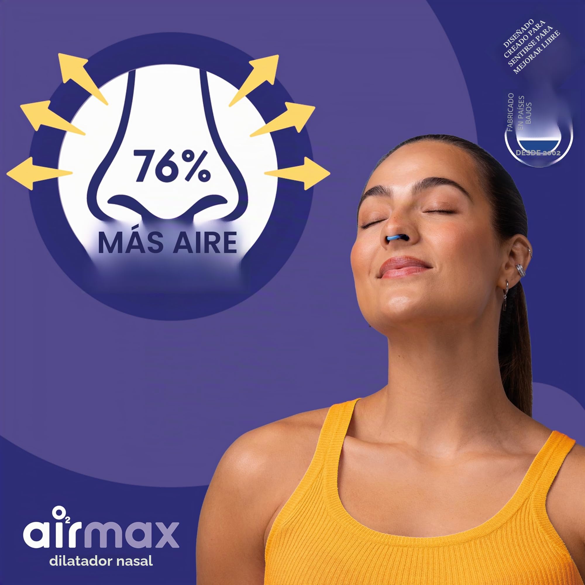 Airmax® - Dilatador nasal contra la congestión y los ronquidos. - Incluye tamaño pequeño y medio - Dispositivo médico recomendado por los médicos …