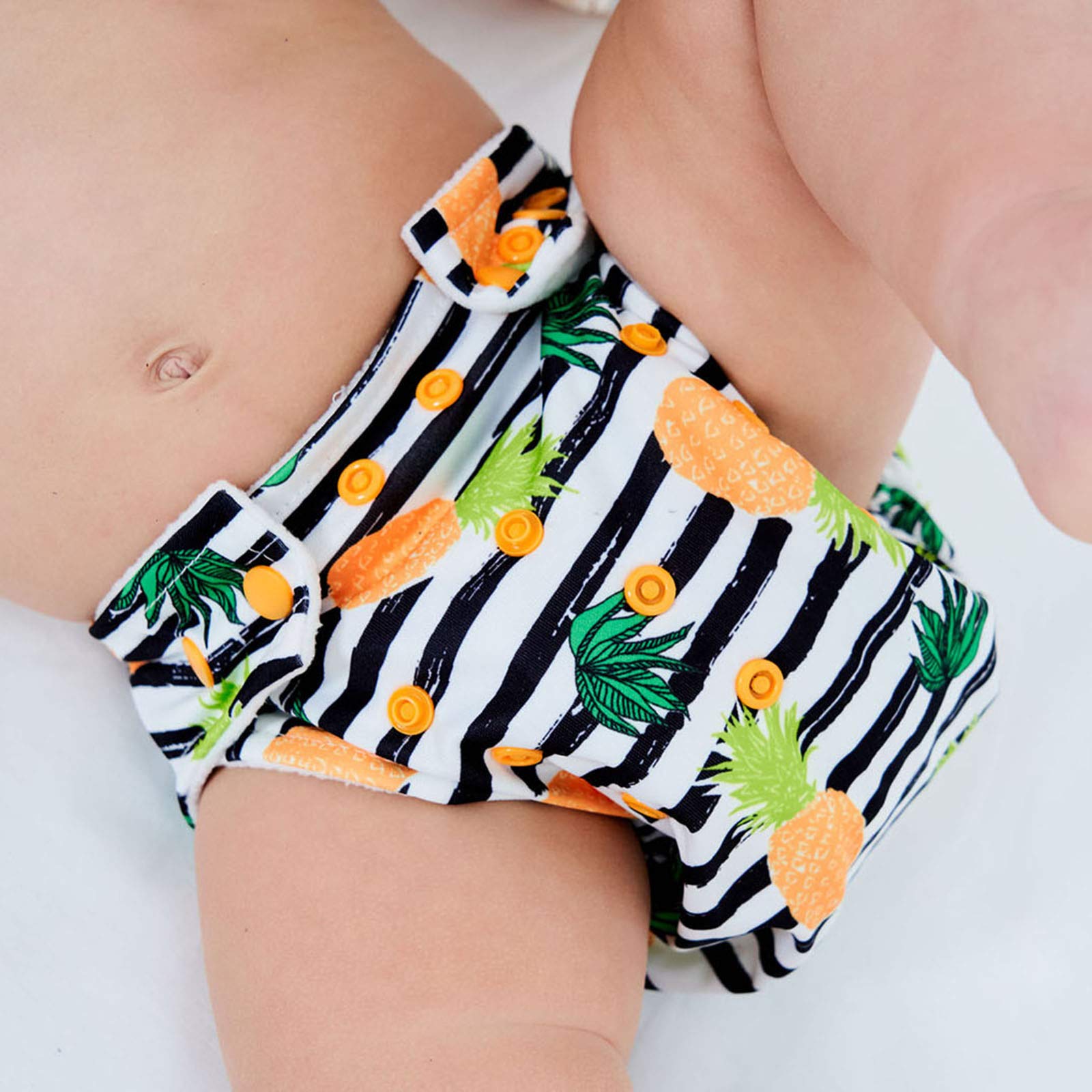 Walaka Couche Lavable Bébé-Pack couches lavables qualité supérieure - 5 couches unisexe taille unique ajustable nouveau né à 3M-3 Ans (D)