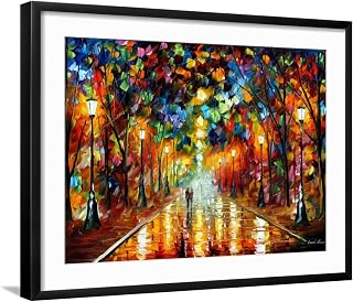 ART.COM Wall Art Print Farewell To Anger on Black Frame by Leonid Afremov, 29" x 23"