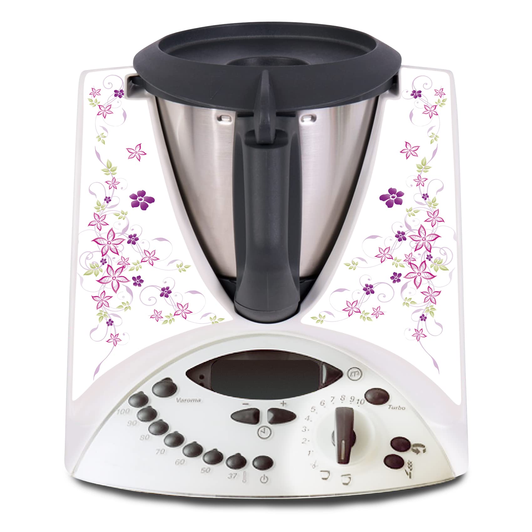Grafix - Pegatinas De Vinilo Para Thermomix TM31, Diseño Floral, Color