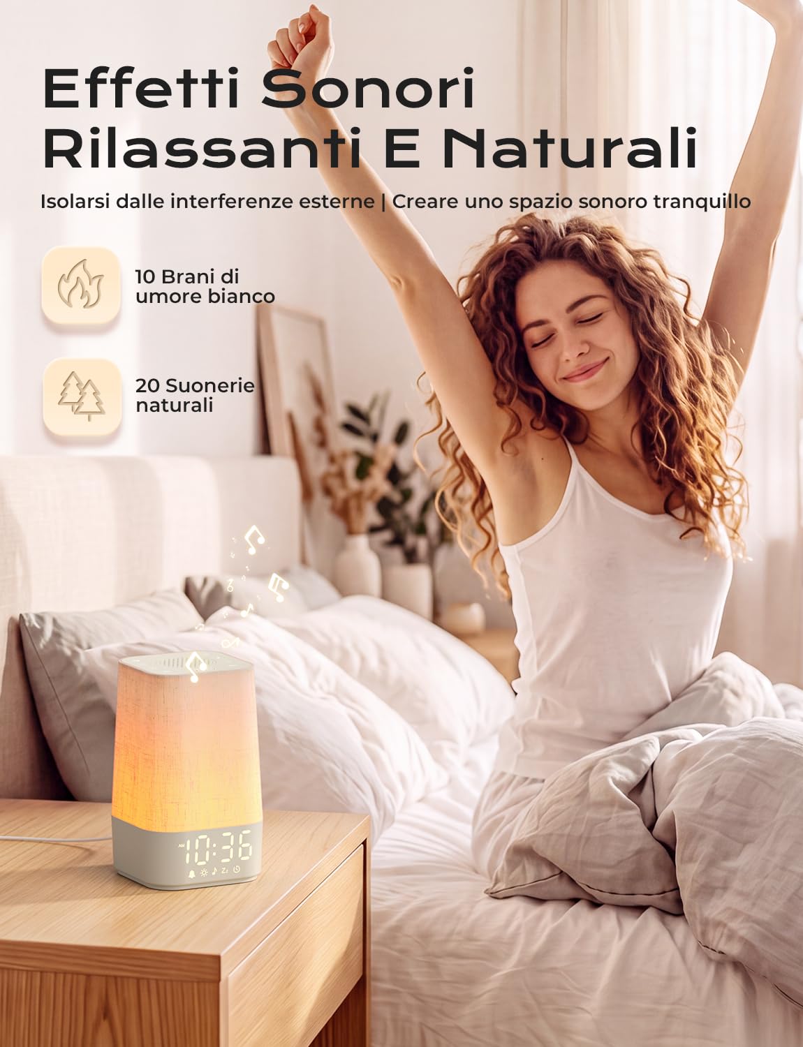 Sveglia da Comodino,Sveglia Luminosa con Simulazione Dell'alba