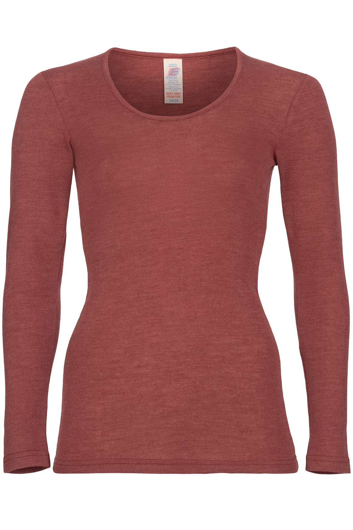 Engel Women's Copper Natur, Long-Sleeved Undershirt, 70% Wool (Kbt), 30% Silk (38-40, )