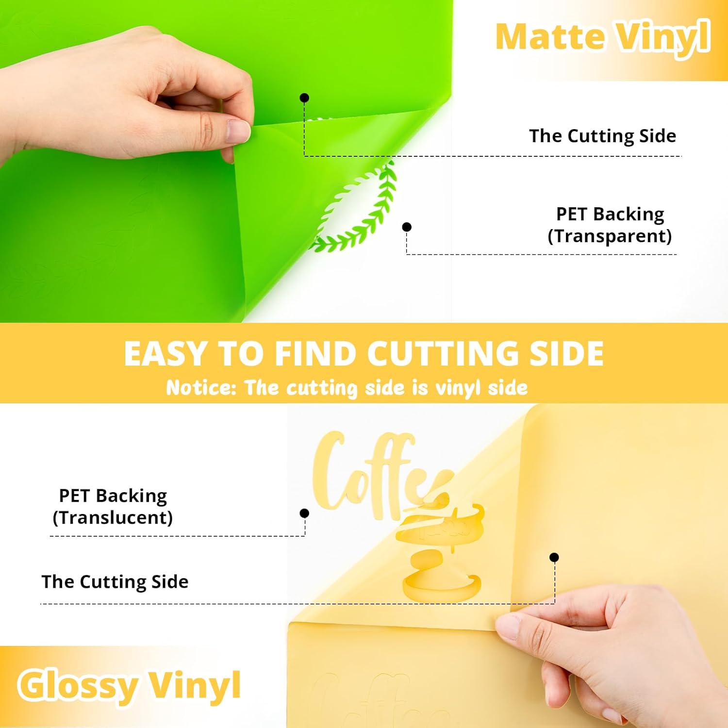 HTVRONT 70 Permanent Vinyl Sheets - Multi Color 12 x 12 inches Permanent Adhesive Vinyl Sheets, Permanent Vinyl Bundle for Craft Projects, Party Decor