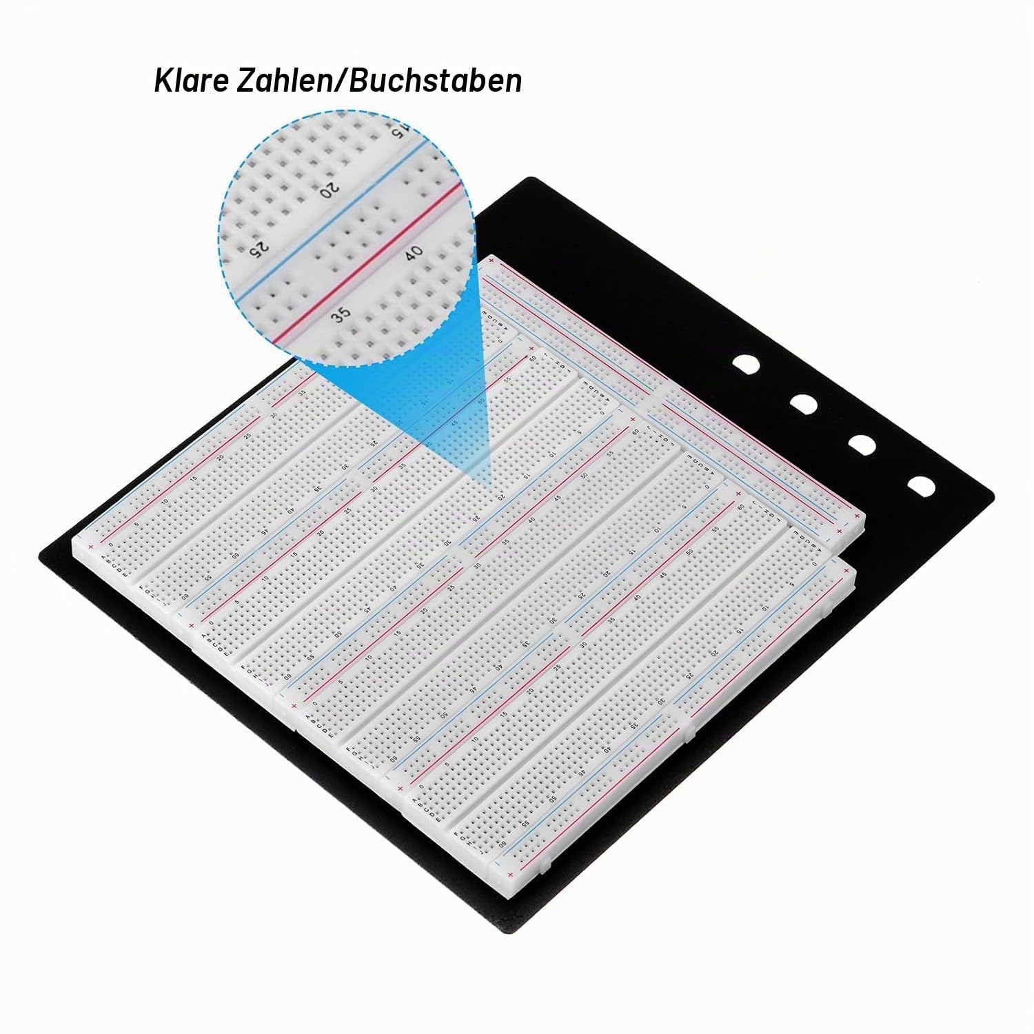 3220 Tie-Points Breadboard, Zy-208 Solderless Testing Breadboard Wiederverwendbares Breadboard Zum Testen Von Schaltungen, Debuggen Und Trainieren Von Elektronischen Schaltungen