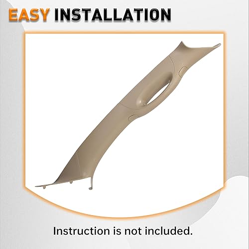 Miniatura 4 de ECOTRIC A Pillar - Manija interior derecha compatible con Ford F150 F-150 2004-2008 Reemplazo para 4L3Z-1503598-AAC Mango de agarre lateral del