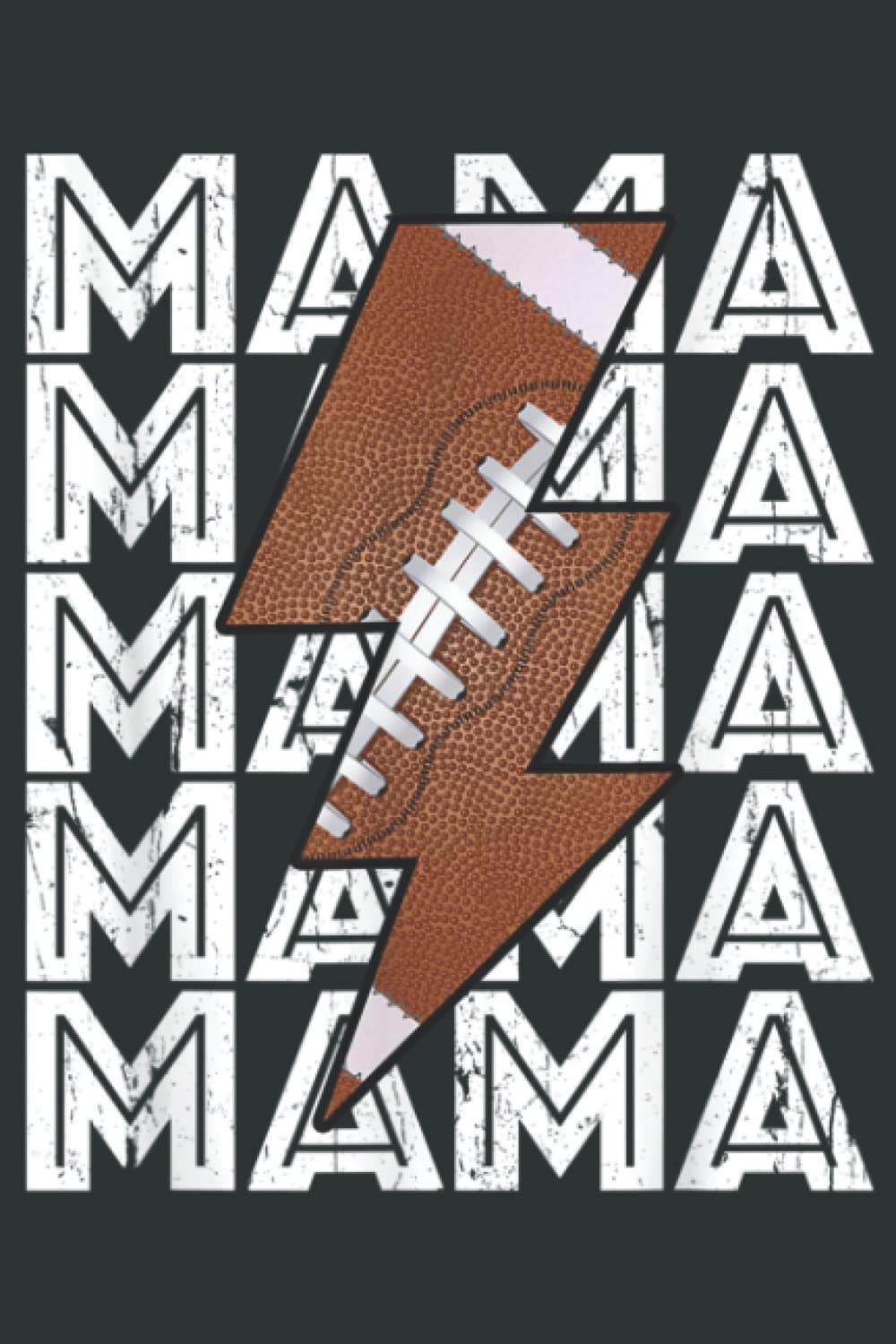 Football Mama Proud Mom Sport Funny Mother s Day Gifts Retro Heart Journal Notebook 6x9 inch 100pages