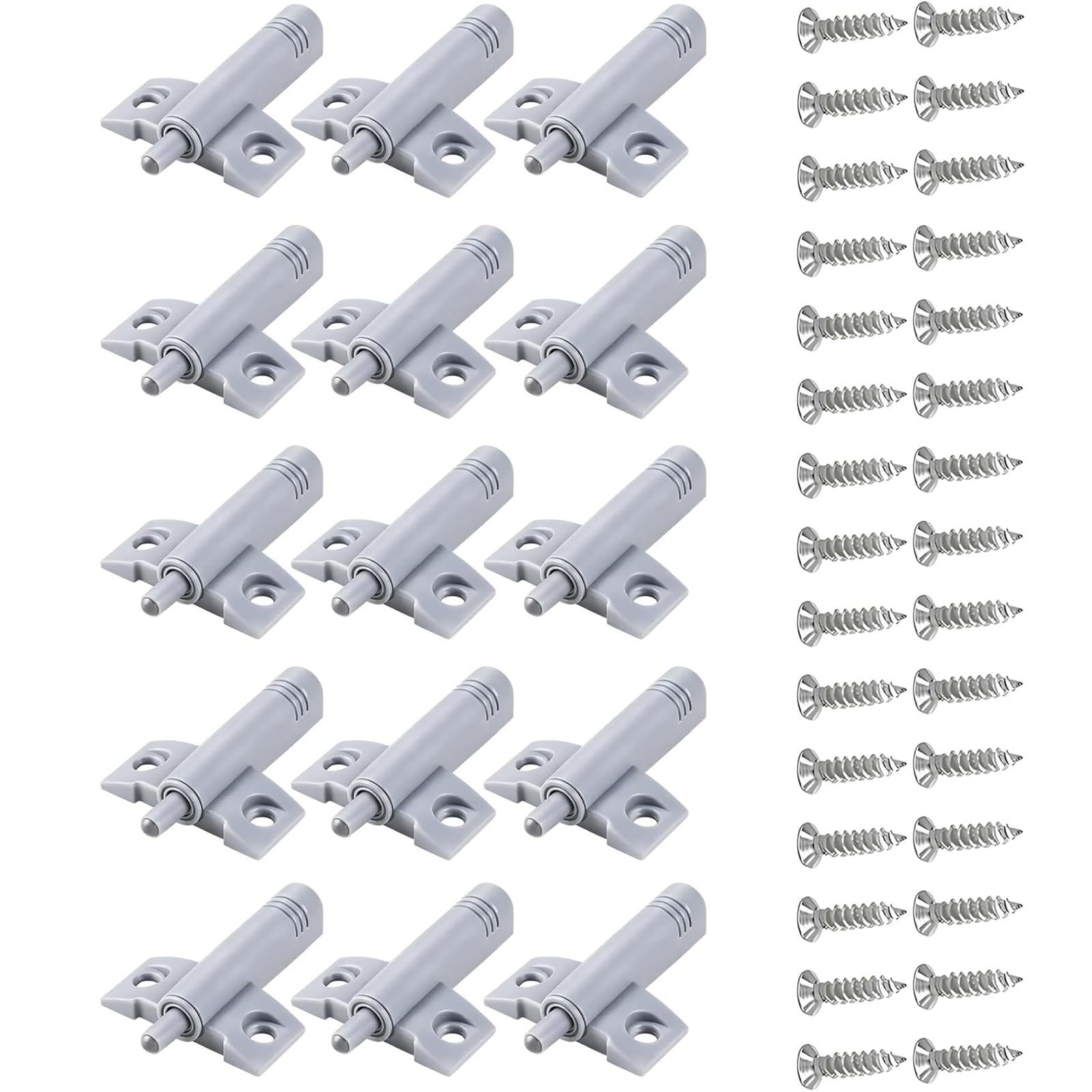 15 Pack Soft Close Dampers, Soft Close Hinges, Cabinet Soft Close Door Dampers with 30 Screws, Adjustable Quiet Soft Close Hinges for Kitchen Cupboards, Universal Cabinet Door Buffer Accessories