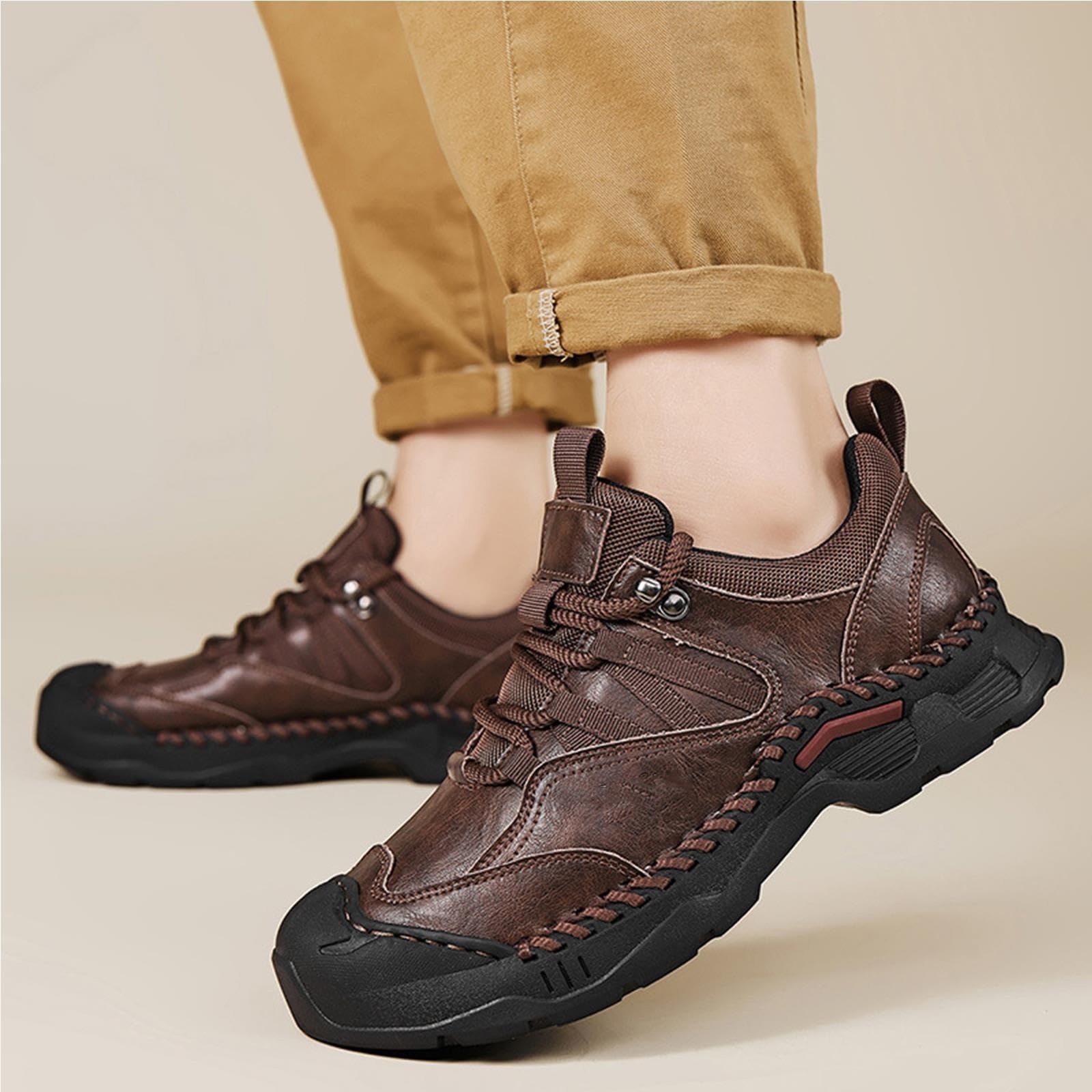 Baskets Décontractées Pour Hommes Chaussures De Randonnée À Lacets En Plein