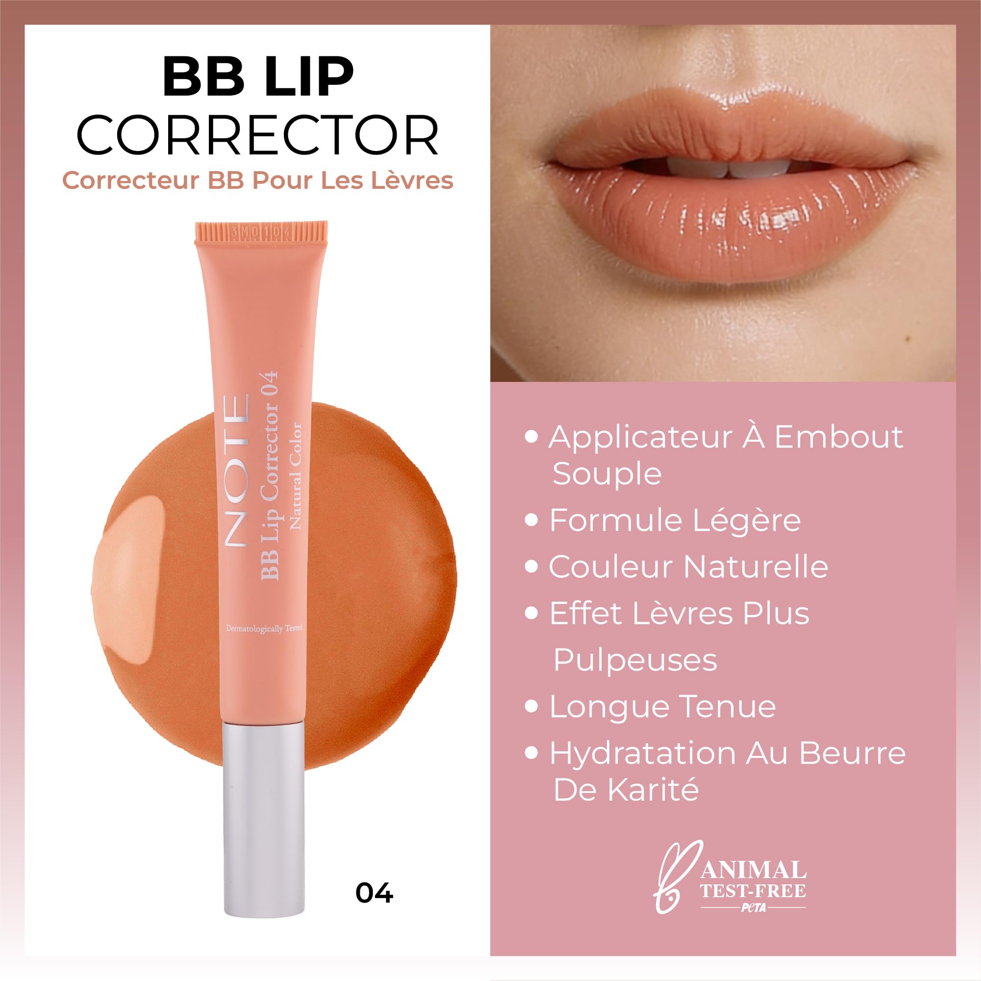 Note Cosmetics BB Lip Corrector 04 Renk Eşitleyici Dudak Parlatıcısı, Turuncu