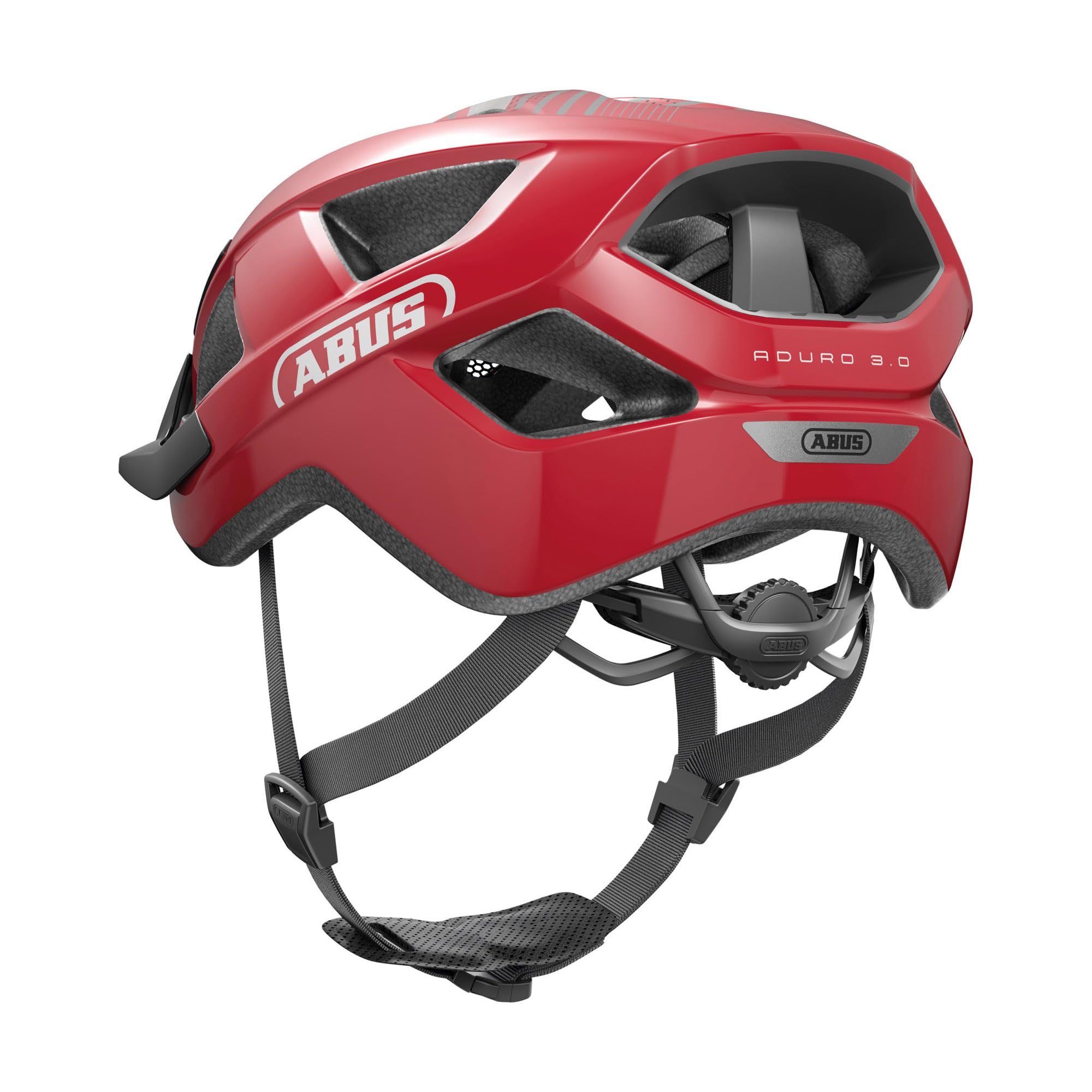 ABUS Casque de vélo Aduro 3.0 - Casque de ville sportif - Rouge, taille M