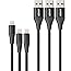 Anker 551 USB-A auf Lightning Ladekabel 3er-Pack (90cm), MFi Zertifiziert iPhone Kabel, Geeignet für iPhone iPhone 13 13 Pro