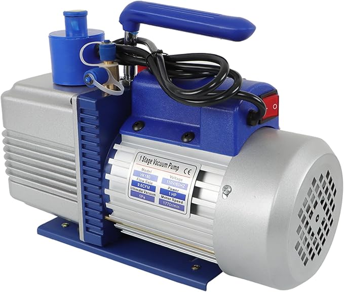 Bomba de vacío 9.6CFM 110V 1HP etapa única para aire acondicionado miniatura 5