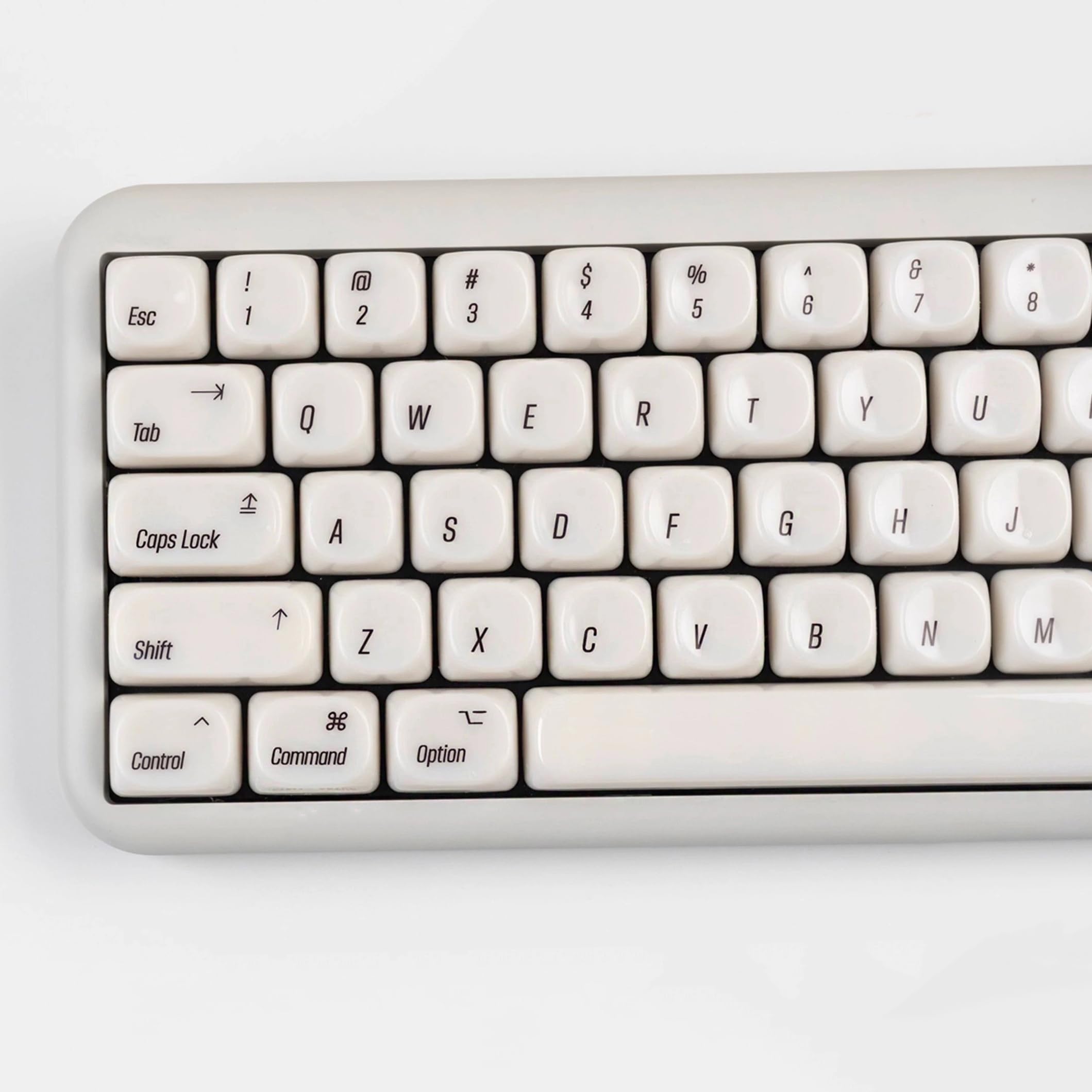 138 klawiszy MOA Profile Keycaps, błyszczące wykończenie w stylu MAC, PC Top Print Keycaps, kompatybilne z 61/68/87/98/104/108 klawiszami MX Switch mechaniczne klawiatury
