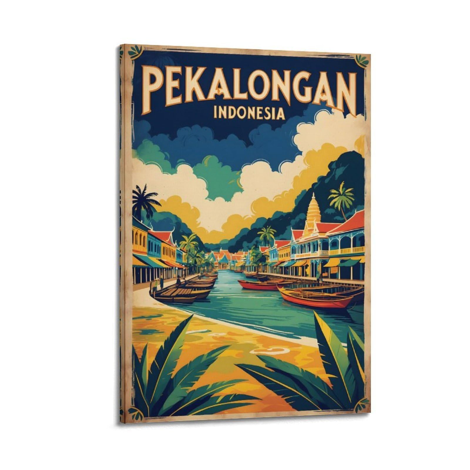 Poster voyage Pekalongan Indonésie impression toile déco murale - 6