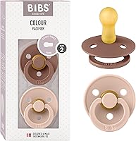 Vista 87 de BIBS - Paquete de 2 chupetes Bibs Colour, calmante, libre de bisfenol A, punta redonda, látex de goma natural