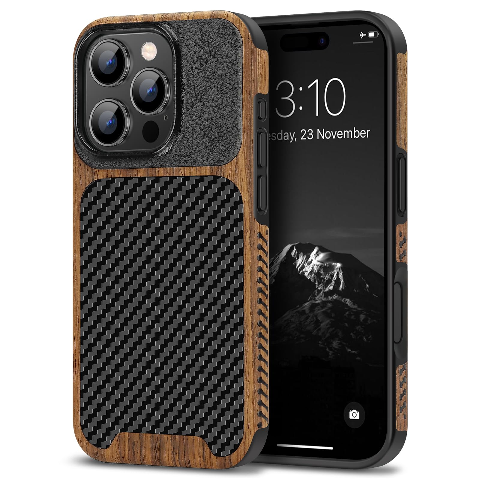 Apple iPhone 16 Pro Max ウッド レジン パターン ケース Amazon.com: TENDLIN Compatible with iPhone 16 Pro Max Phone Case
