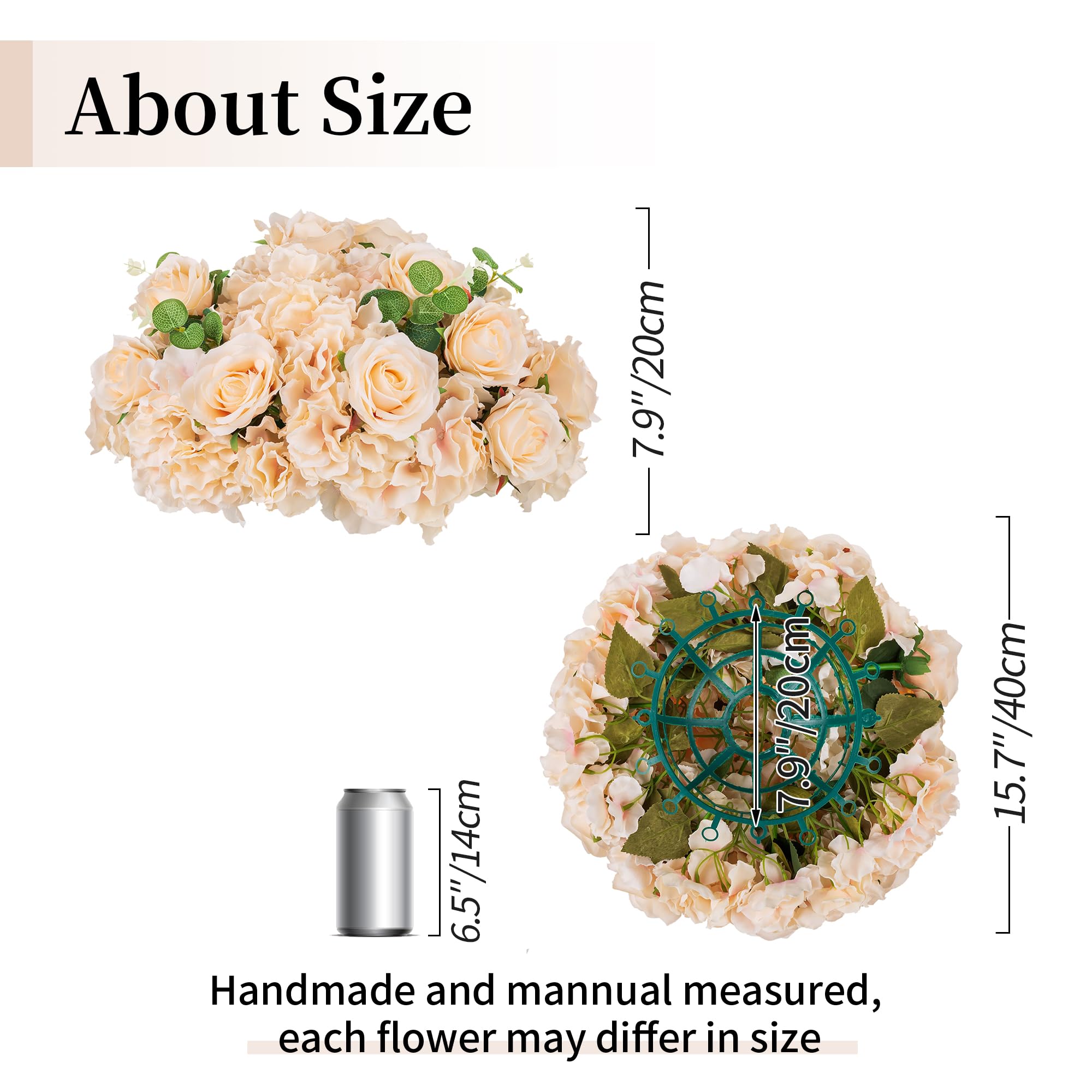 BLOSMON Nepbloemen bal bruiloft centerpieces 10 stuks witte roos baby's adem kunstbloemen middenstukken decoratie voor tafel zijde kussen bloemen boeket arrangementen voor thuisfeest doe-het-zelf