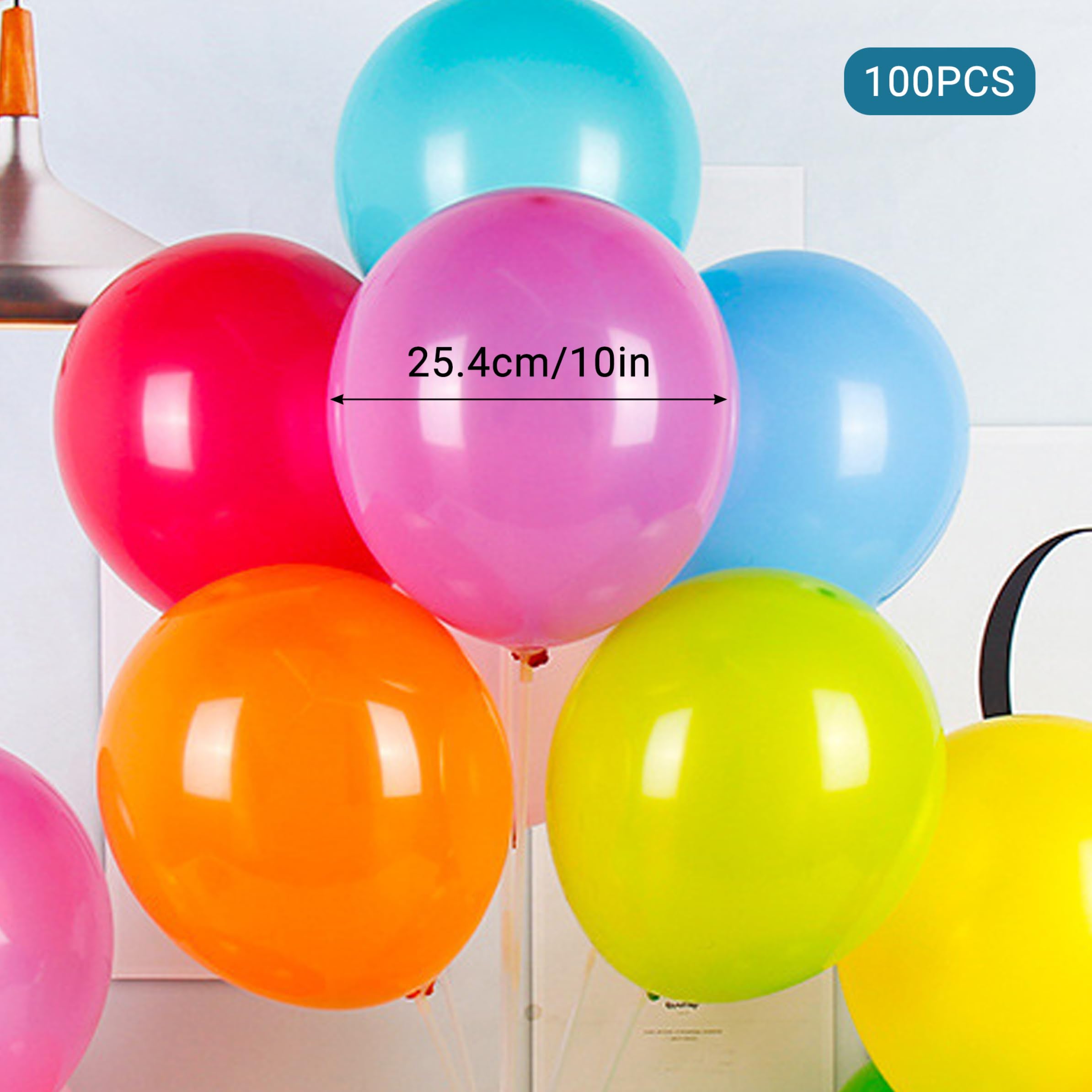 Ballons en vrac, 1000 pièces, 10 pouces d'épaisseur, en latex mat, arc-en-ciel, couleurs mélangées
