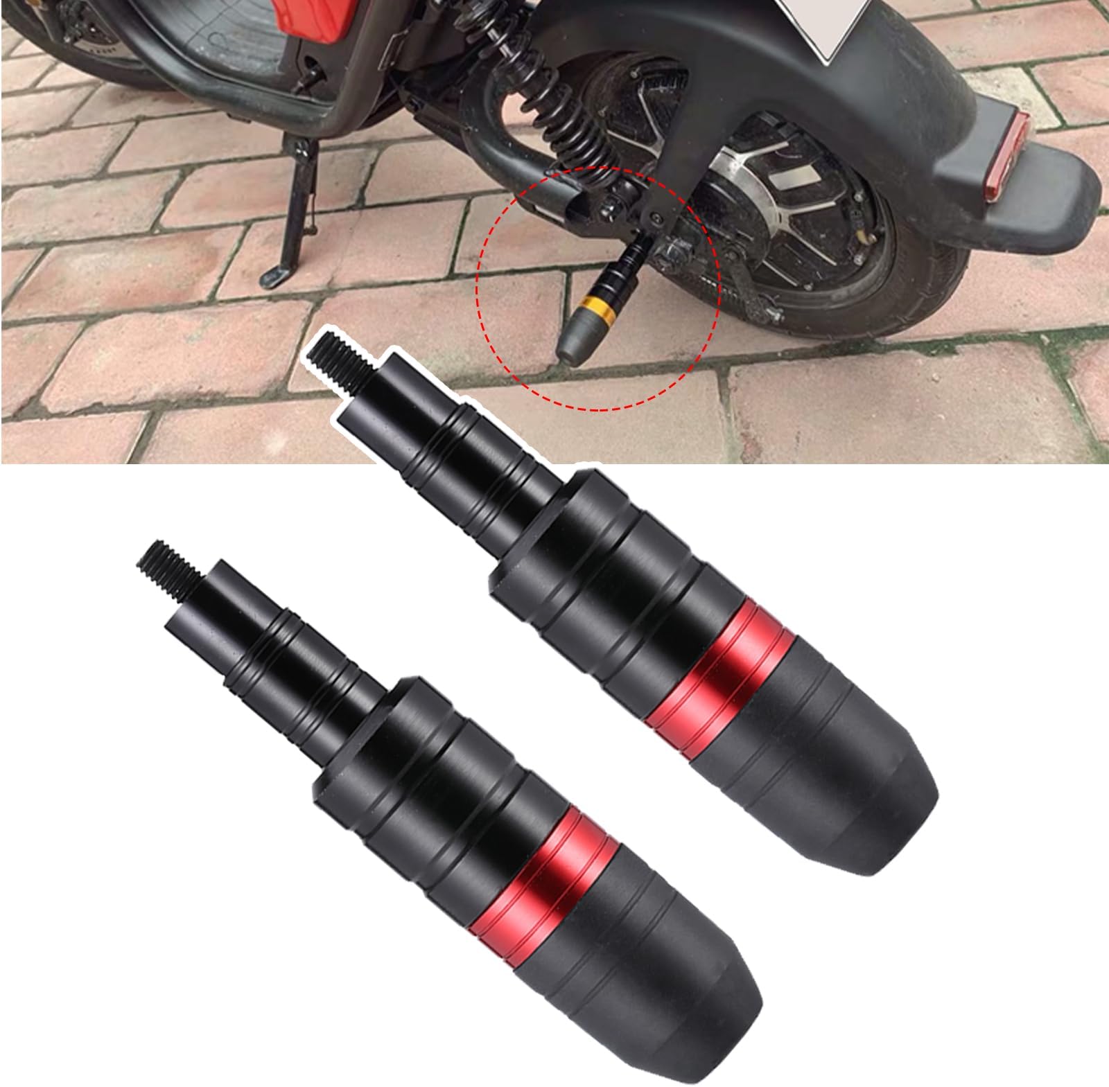 2 Pcs Motorcycle Frame Sliders for Suzuki VStrom 250 DL 250 Dl250 VStrom250 VStrom, Frame Sliding Anti-Collision Protector, Exhaust Anti Crash Falling Protection Bar, Anti-Fall Protector