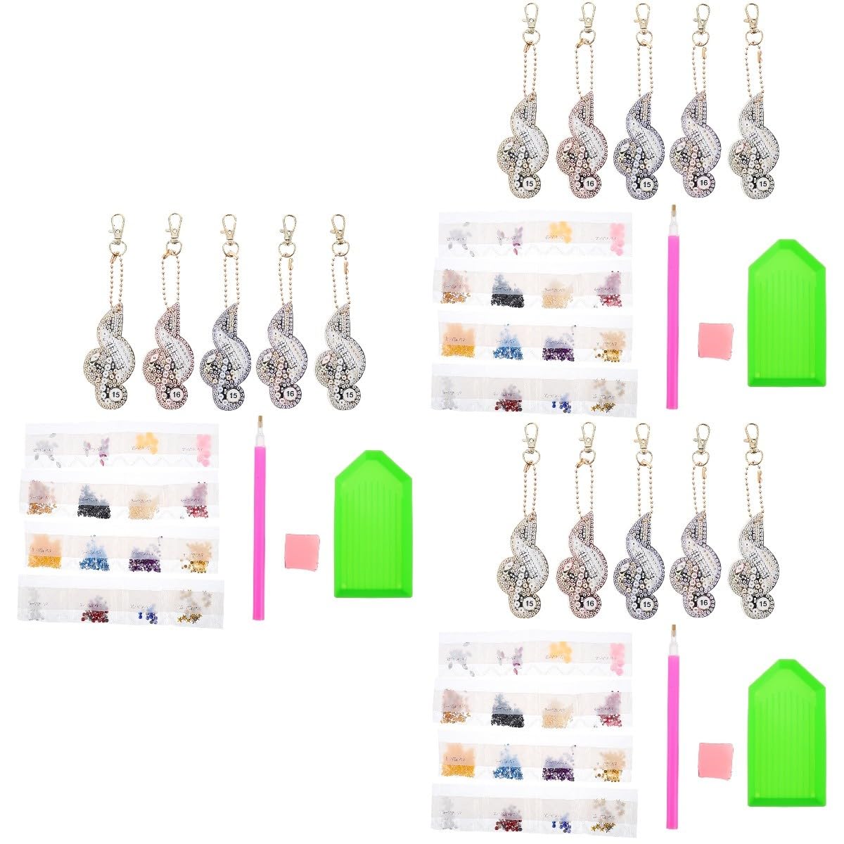 LIFKOME Nota Musical Diamante Pintura Llaveros Llavero Diy Pintura Taladro Llavero Colgante Bricolaje Llavero Colgante De Llavero De Diamante 5d Llavero Llavero Resina