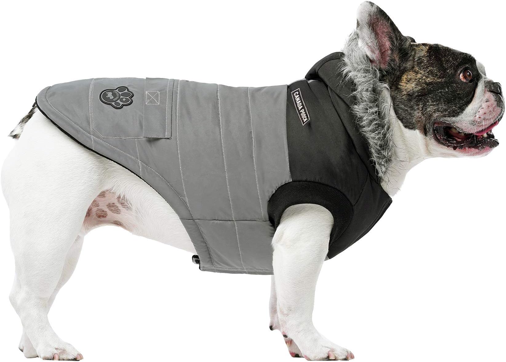 Canada PoochTrue North Dog Parka Warm Dog Jacket for Cold Winter Walks Reflective