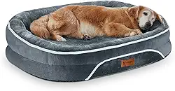 Cama Caminha para Cachorros Pet Grande Luxo 90x70cm Com Zíper Lavável e Fundo Impermeável Espuma De Ortopédica