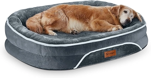 Cama Caminha para Cachorros Pet Grande Luxo 90x70cm Com Zíper Lavável e Fundo Impermeável Espuma De Ortopédica