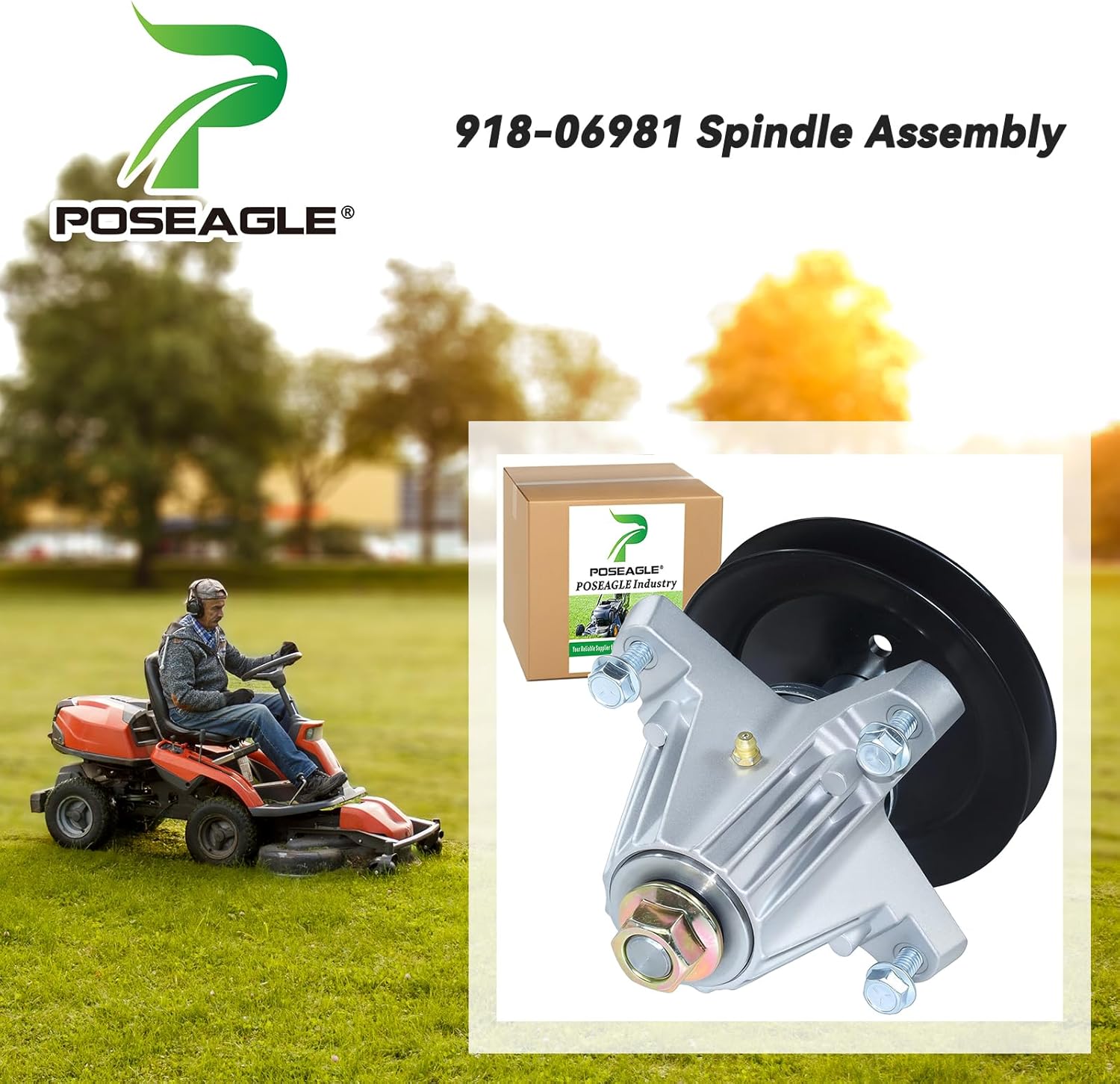 918-06981 Spindle Assembly Replaces Cub Cadet Spindle 918-06981 Spindle Assembly 918 06981, 618-06981 for Cub Cadet XT1 LT50 XT2 LX50 XT1 50 inch CYT5023SE Super Bronco 50 Xp Lawn Tractors