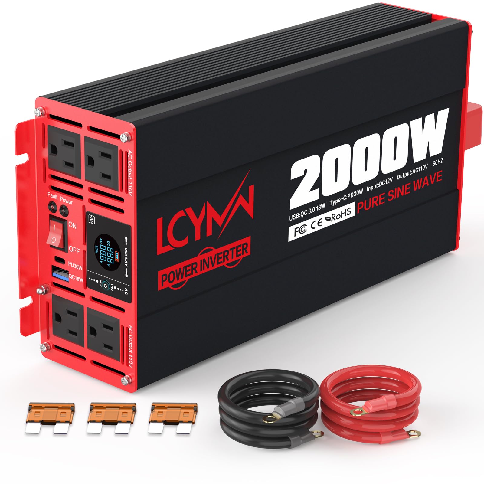 LCYMW 2000W Pure Sine Wave Inverter
