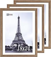 Vista 45 de VCK 8x10 Picture Frames - Black, Wide Border Solid Wood Frame, Display Photo in Horizontal and Vertical, for Home, Office, Gallery, Woodgrain