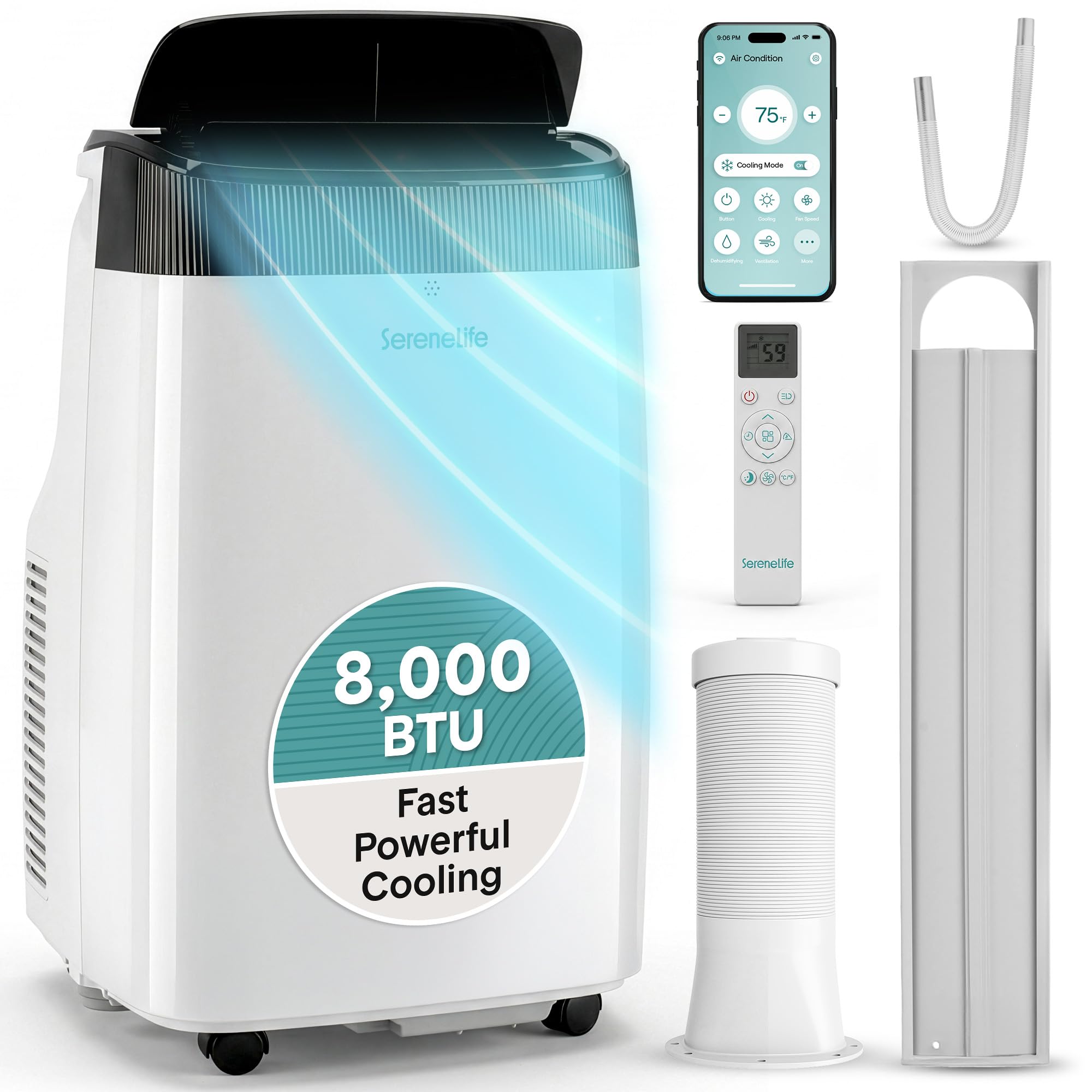 SereneLife Portable Air Conditioner 8000 BTU