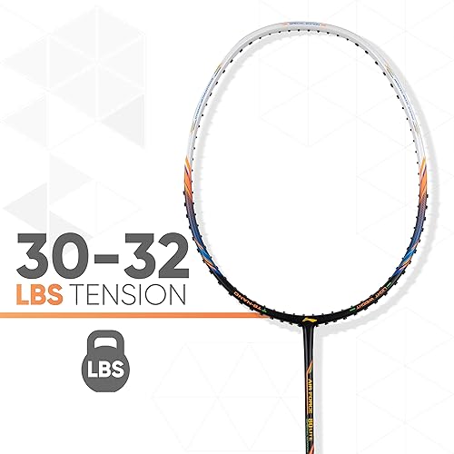 Miniatura 6 de Li-Ning Air Force 77 G2 - Raqueta de bádminton de fibra de carbono con cubierta completa
